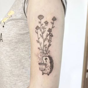 Hedgehog tattoo - IG gnieszka_tattoo