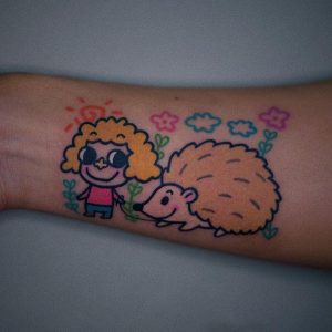 hedgehog tattoo - IG gmaz