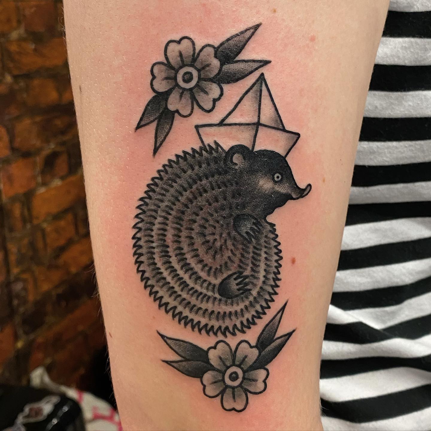 hedgehog tattoo - IG jontteritontteri