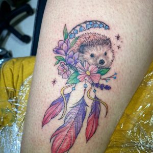 Hedgehog tattoo - IG rotattoohk